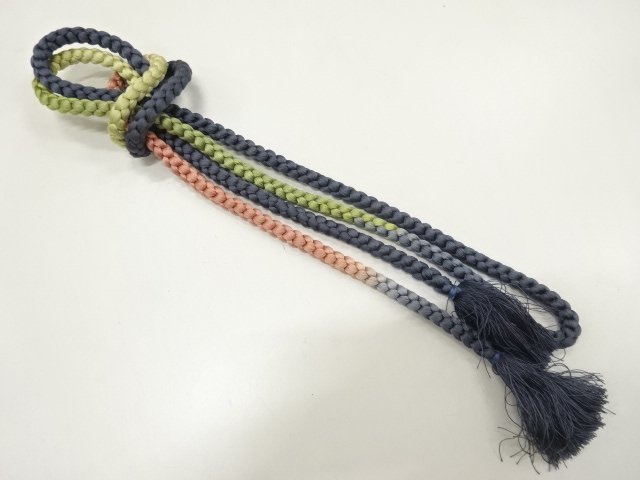 JAPANESE KIMONO / HAND-TIED OBIJIME CORD